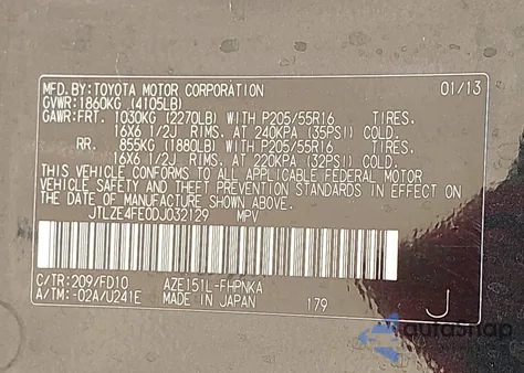 2013 Scion Xb from USA, damaged, VIN JTLZE4FE0DJ032129